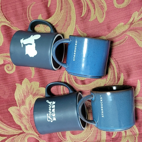 Set Of 4  Rare Antique Starbucks Mugs - Picture 14 of 15